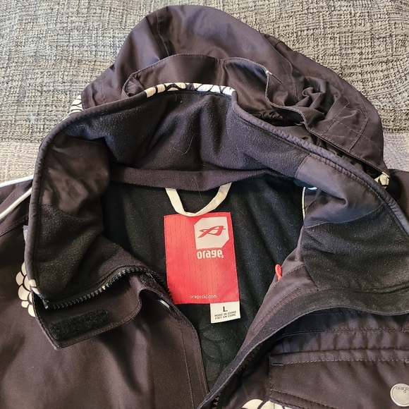 🌟Vintage Orage Black and White Winter Jacket Size Large - Picture 3 of 12